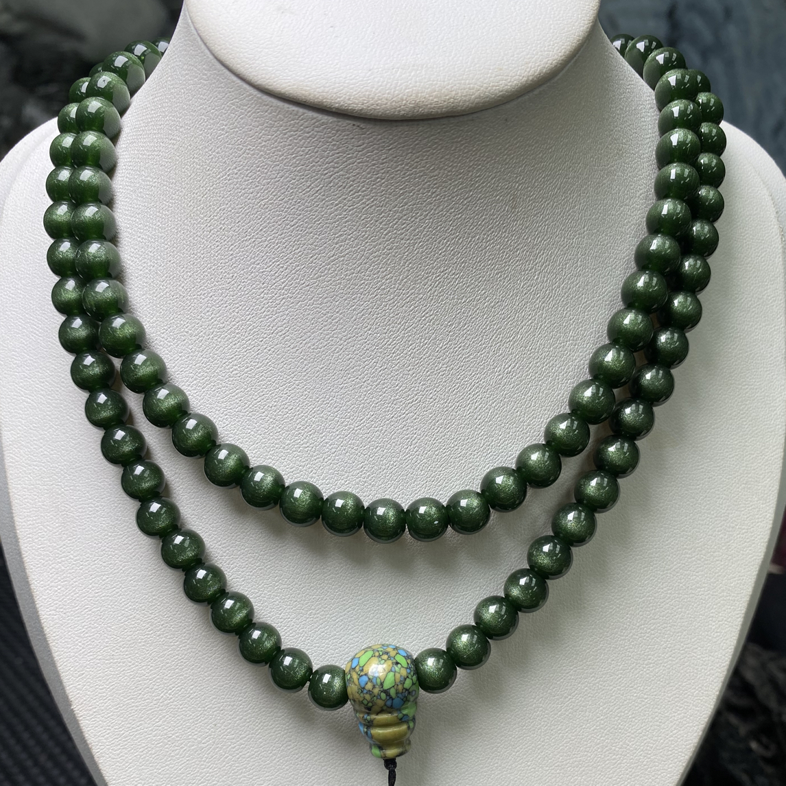 8mm葛灵草满天星精美佛珠链-827