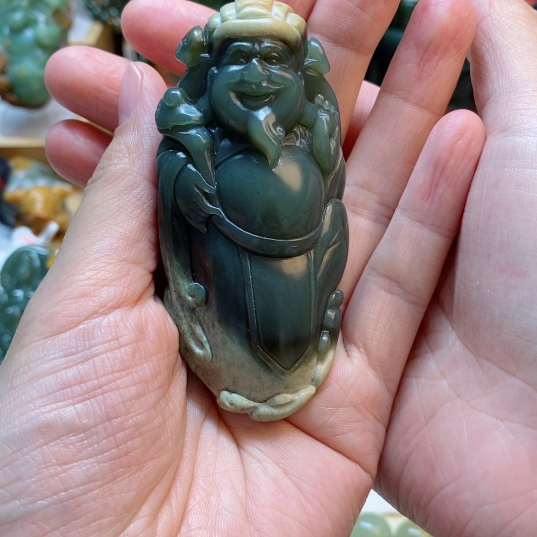 透闪石质玉手把件未镶嵌