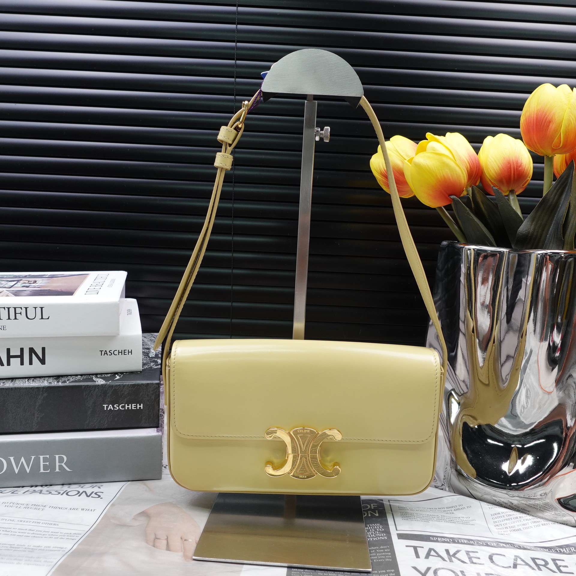 95新 Celine/思琳 黄色单肩包T10295341