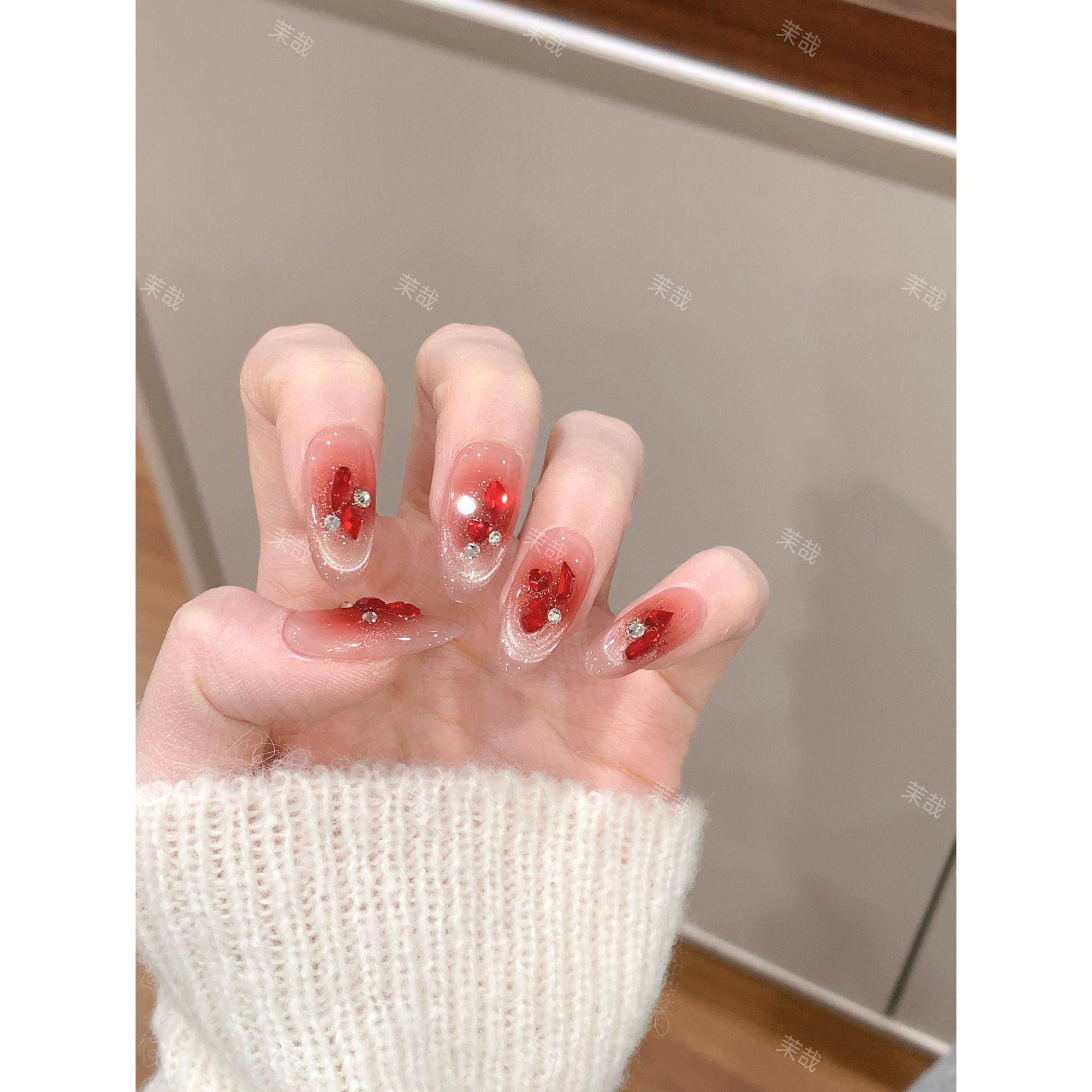 茉哉III【炽焰梦境】纯手工定制美甲拆卸穿戴甲A5266