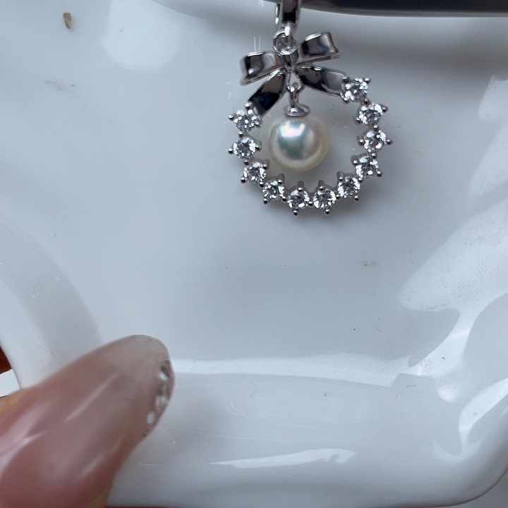 v***a吊坠(不含链)海水珍珠银S925镶嵌