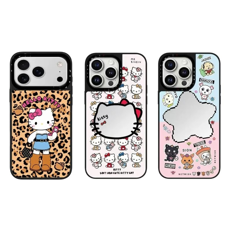 豹纹长腿KT猫适用于苹果17/16promax/iPhone15/14手机壳/13/12