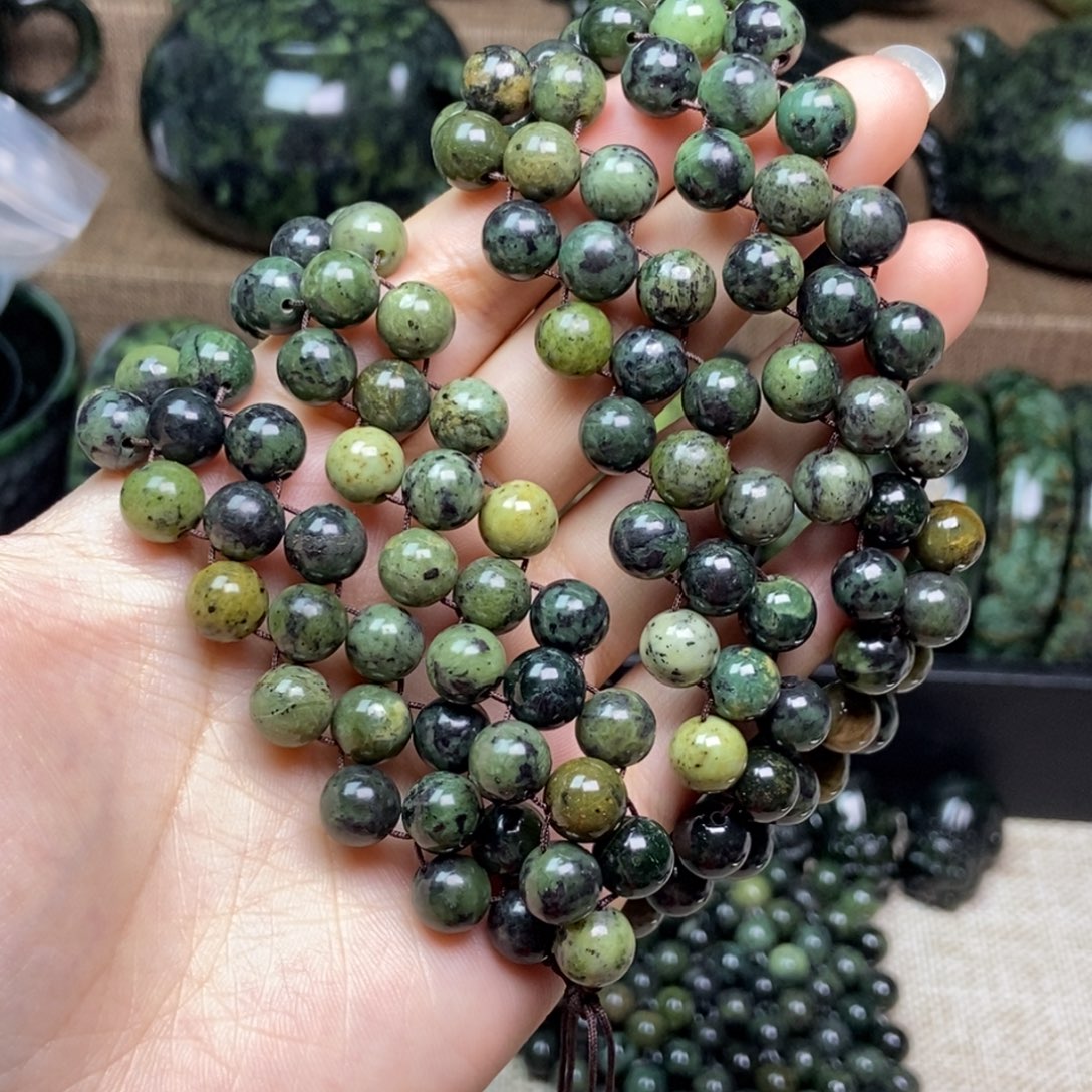 蛇纹石玉未镶嵌药王石腰链