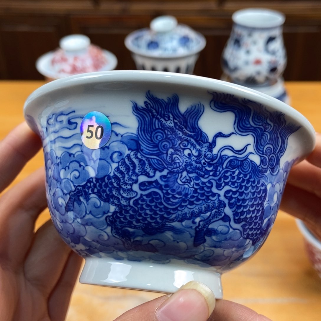 手绘现代茶具非古董