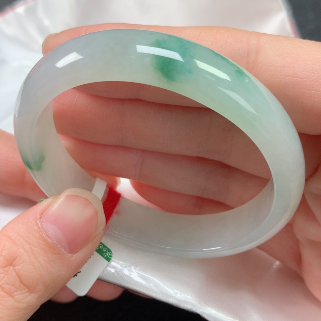 未镶嵌手镯翡翠缅甸天然翡翠手镯55贵妃