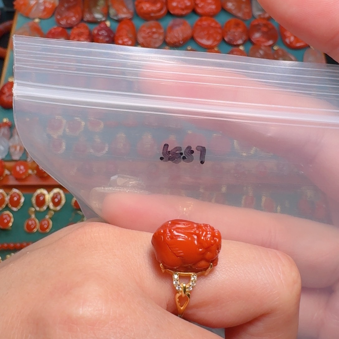 南红玛瑙南红 银S925镶嵌