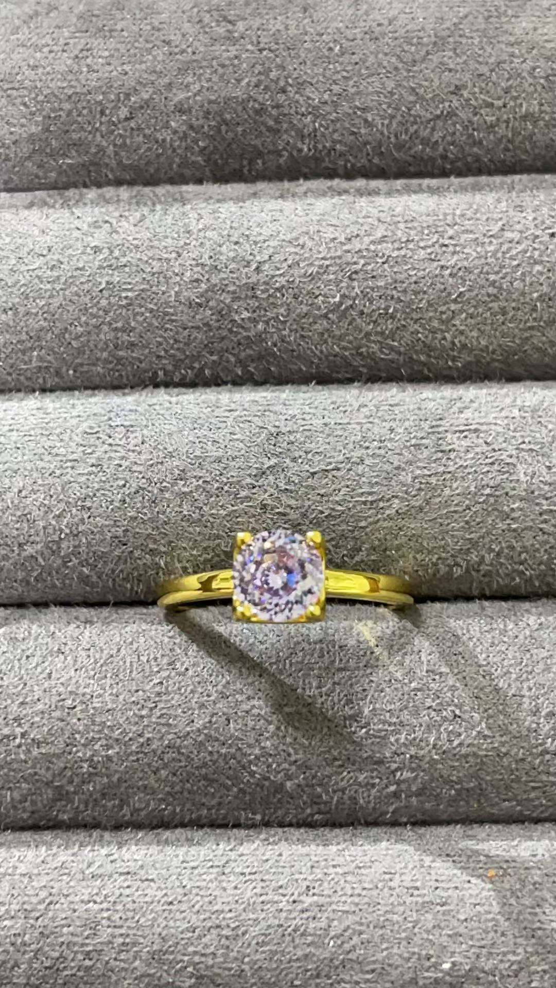 戒指 戒指 福玺甄紫圆黄戒指7719