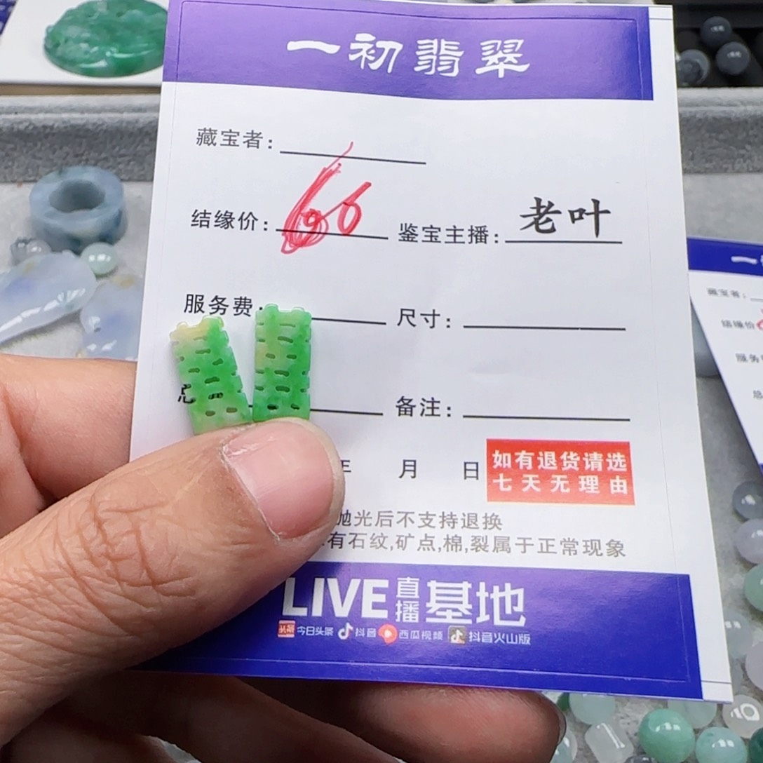 翡翠颈饰未镶嵌龙*龙