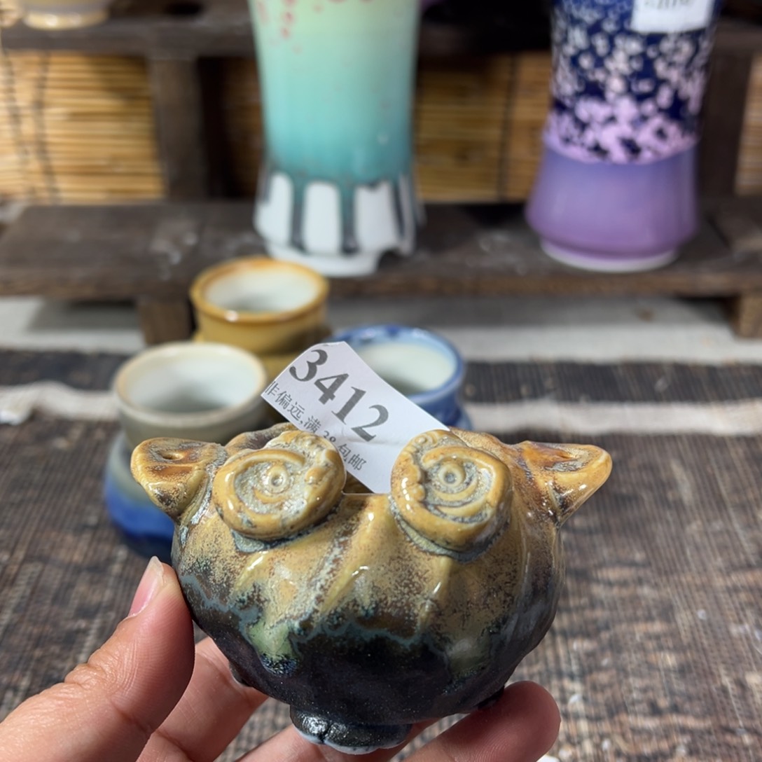 红陶景德镇手工花盆