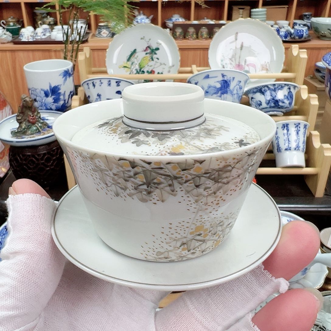 柴窑茶具茶杯茶壶小盖碗