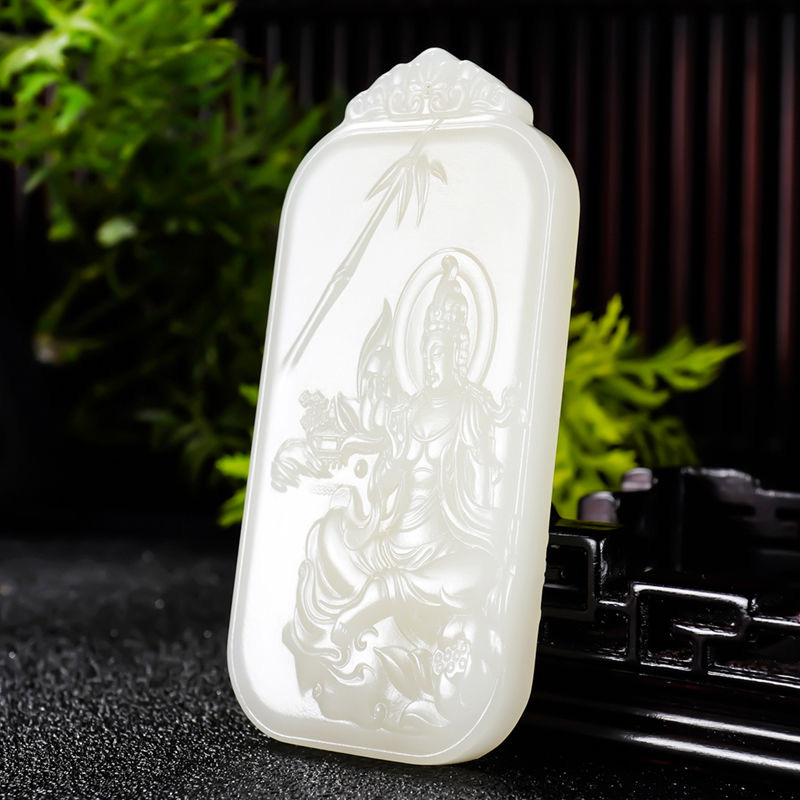 新疆精品和田玉观音牌