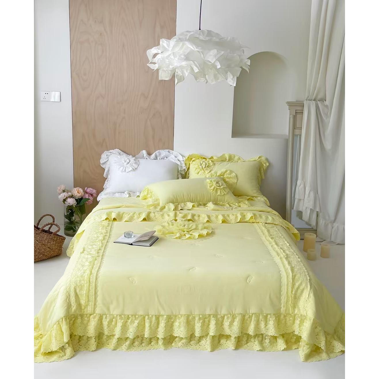 韩国原单120支酵素砂洗盘花多功能被