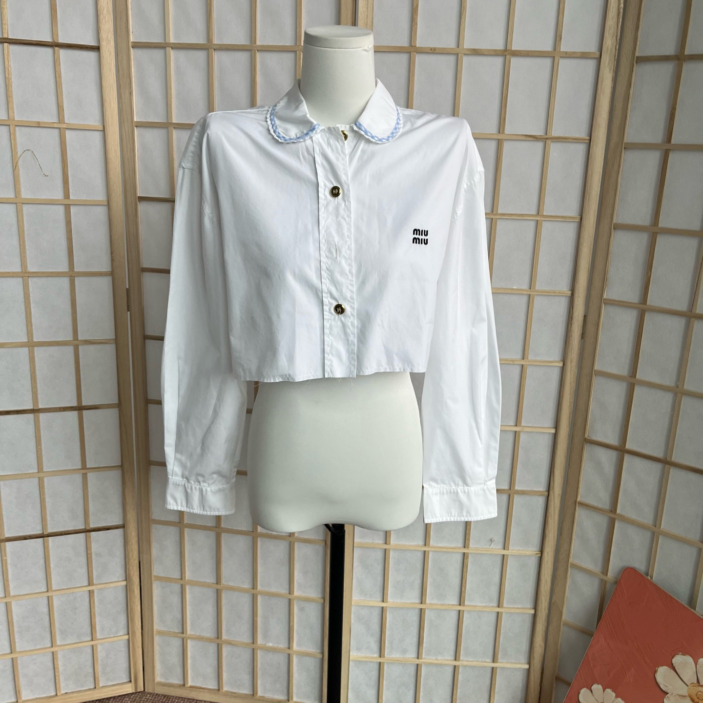 99新 MIU MIU/缪缪 A10496 miumiu 白色衬衫  99新 36码 肩宽50 