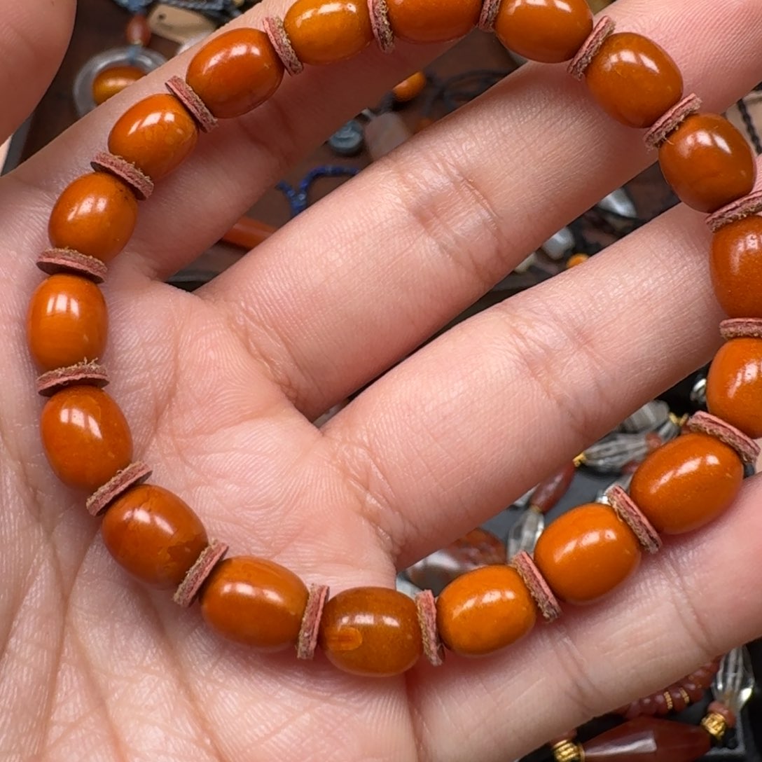 琥珀手串未镶嵌天然琥珀蜜蜡手串
