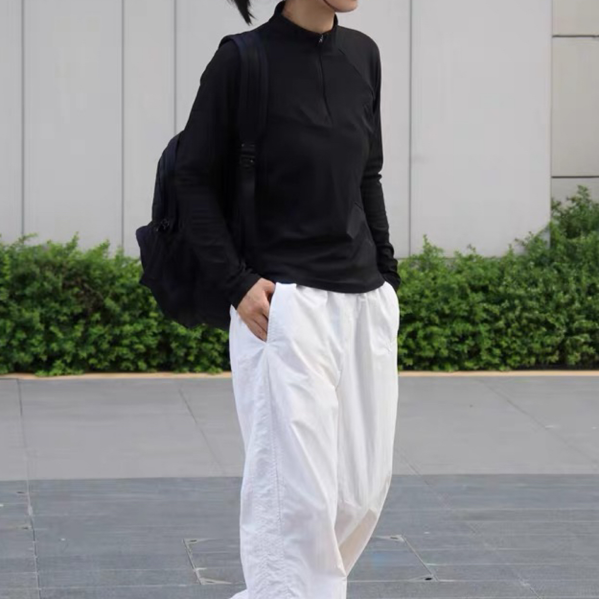 韩版休闲运动风加绒半拉链T恤，百搭显瘦德绒打底衫！户外长袖