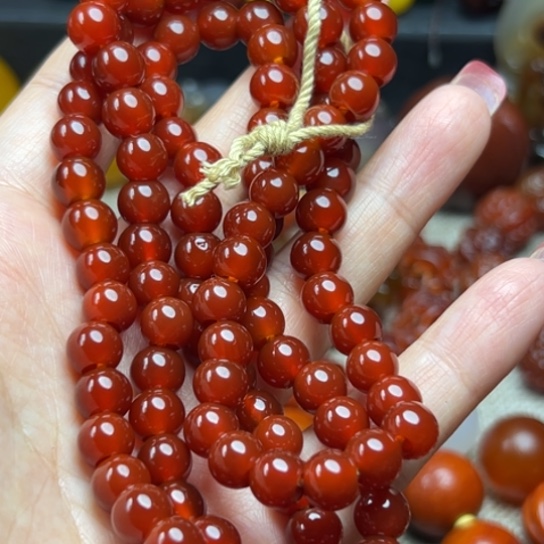 雪***松玛瑙/玉髓未镶嵌颈饰