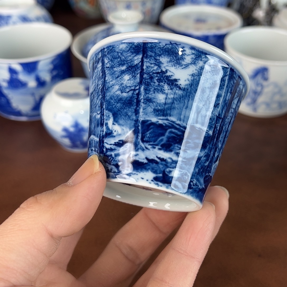 包***王瓷片景德镇全手工手绘陶瓷