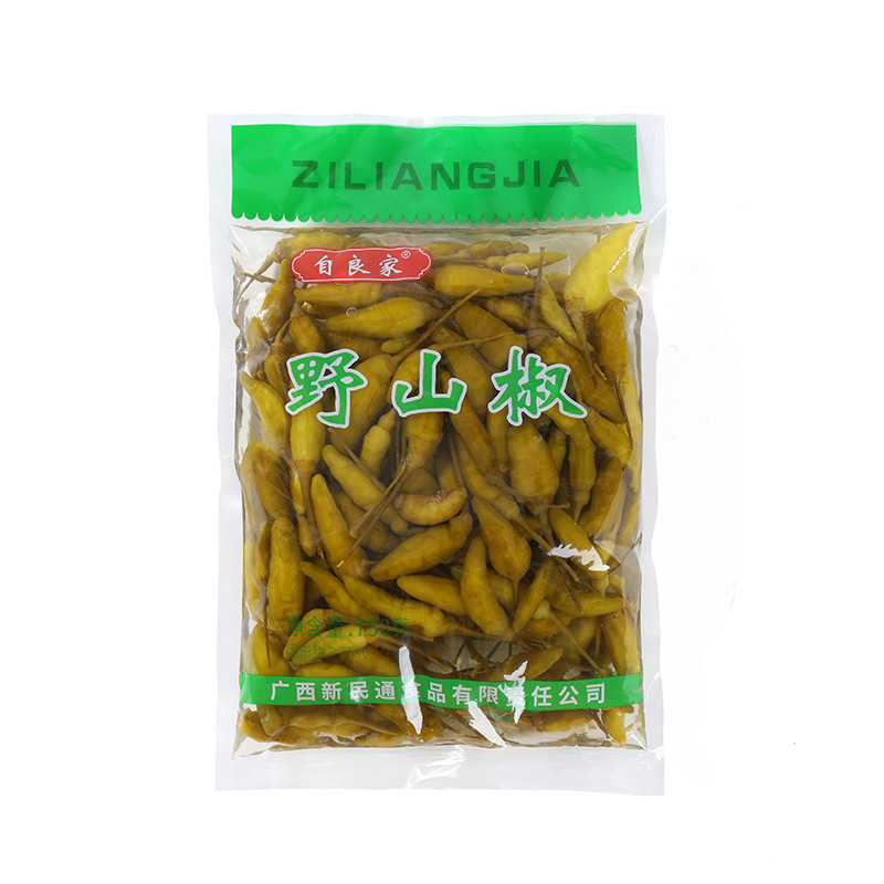 750克4袋自良家野山椒酸辣味袋装商用泡辣椒小米椒泡凤爪调料