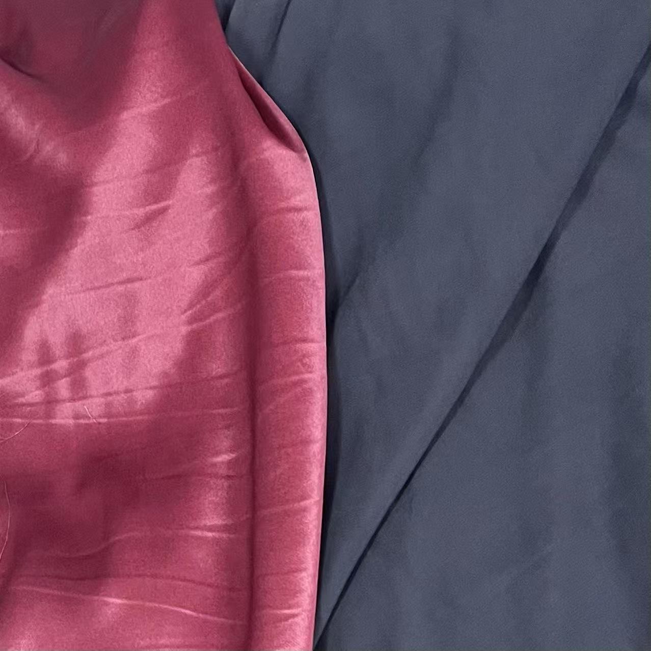 【绒兰】品牌打样！重磅丝绸服装面料 73号  酒红＋黑