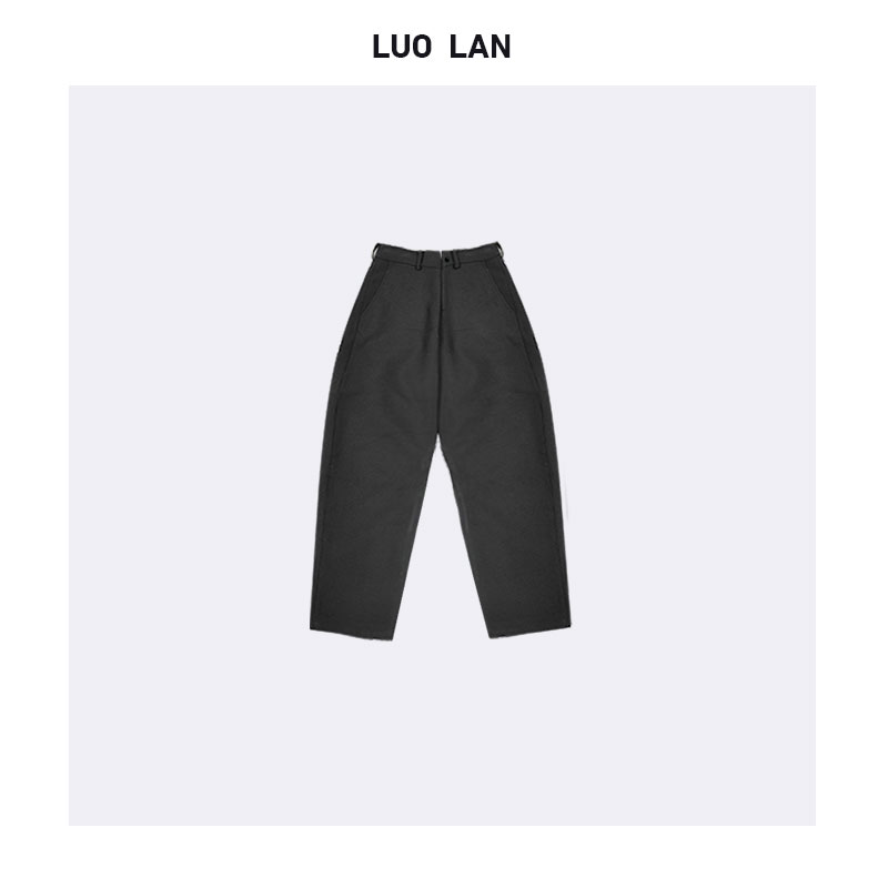 【DAYO】2024秋冬女装纯色茧型弯刀加厚西裤 YLM00253