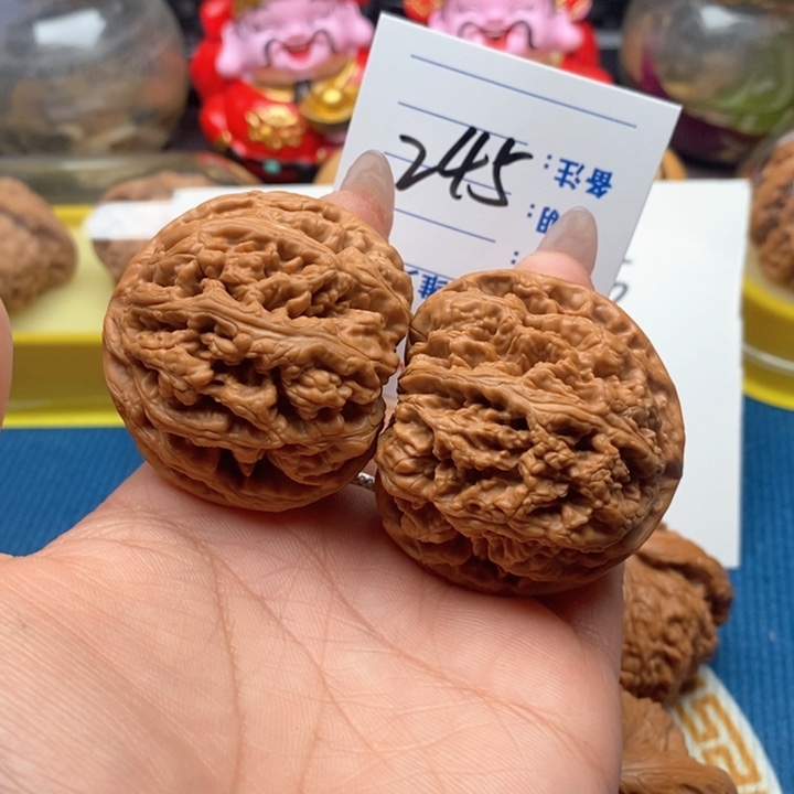 文玩核桃把件245号45平谷粗筋，58.9克