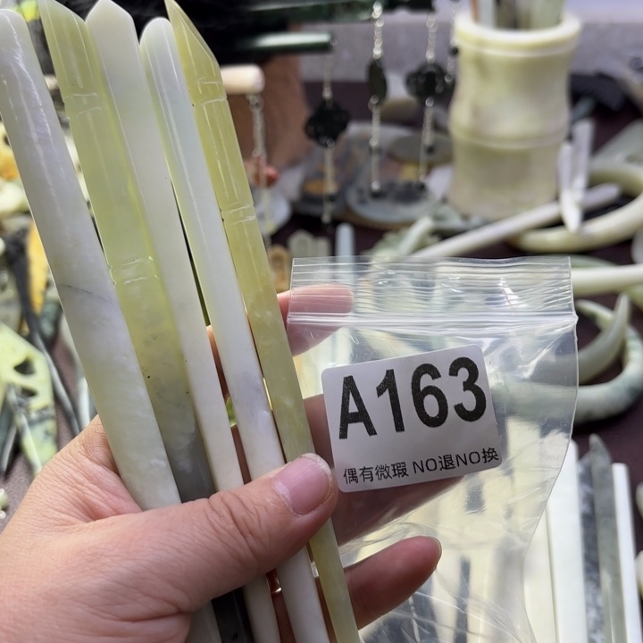 蛇纹石玉发饰合金爱****姐