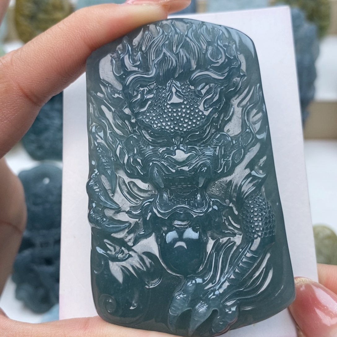 未镶嵌】定制翡翠龙牌