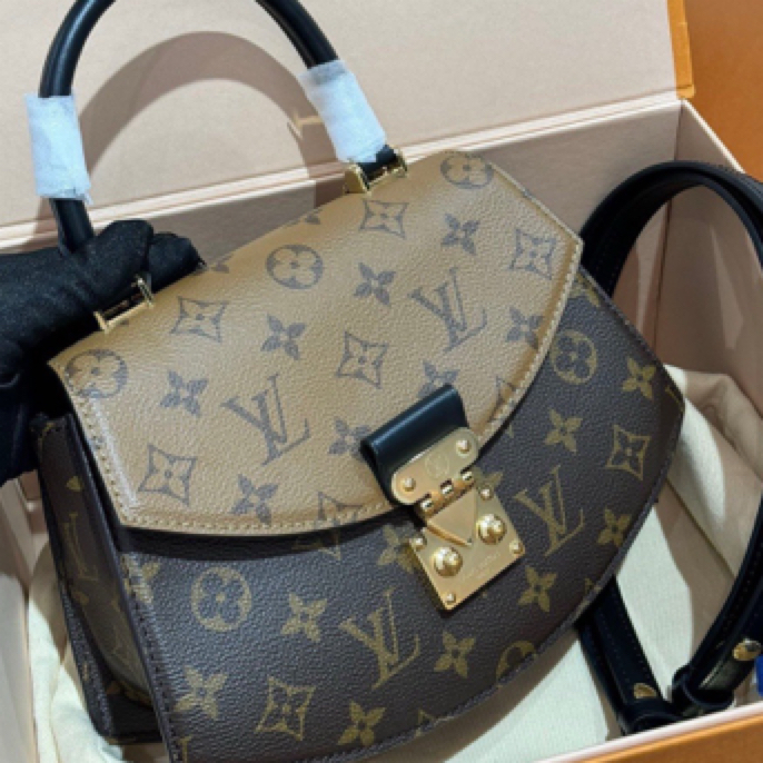 未使用 LouisVuitton/路易威登 老花拼色扇子包 tilsitt 芯