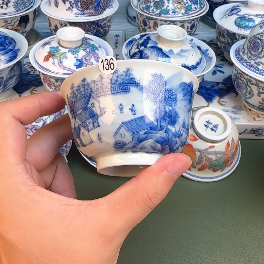 彦祖纯手工手绘茶具136