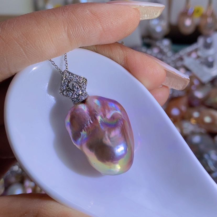 【闪购商品】淡水珍珠天然珍珠（微瑕）合金