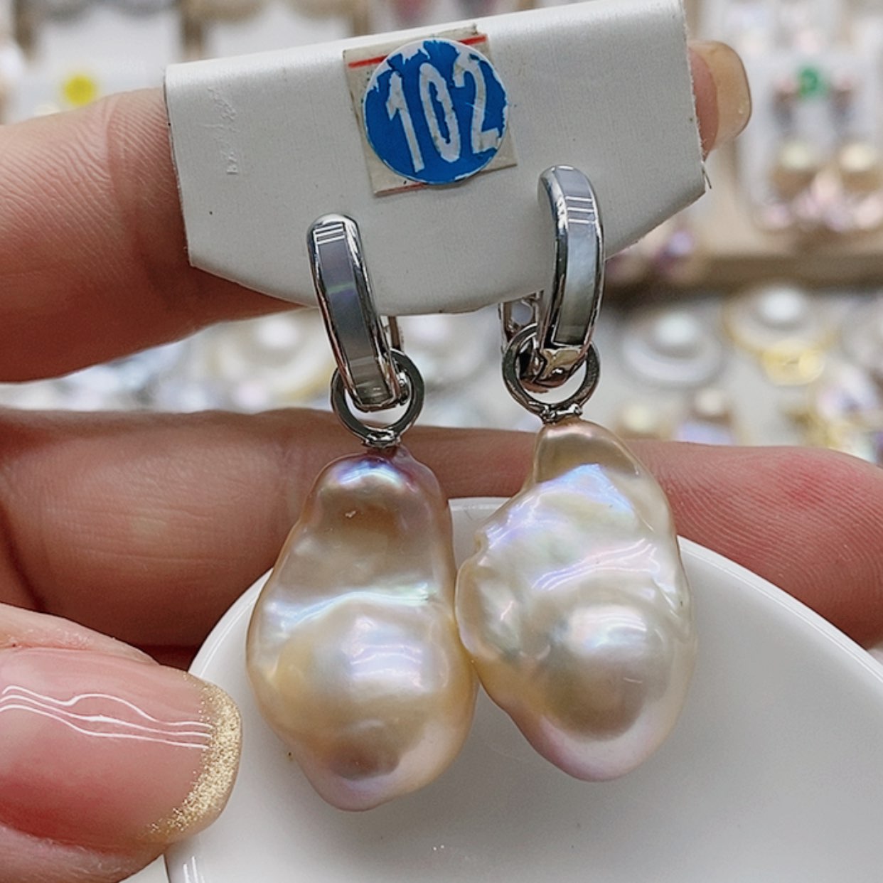 【闪购商品】淡水珍珠耳饰银S925镶嵌