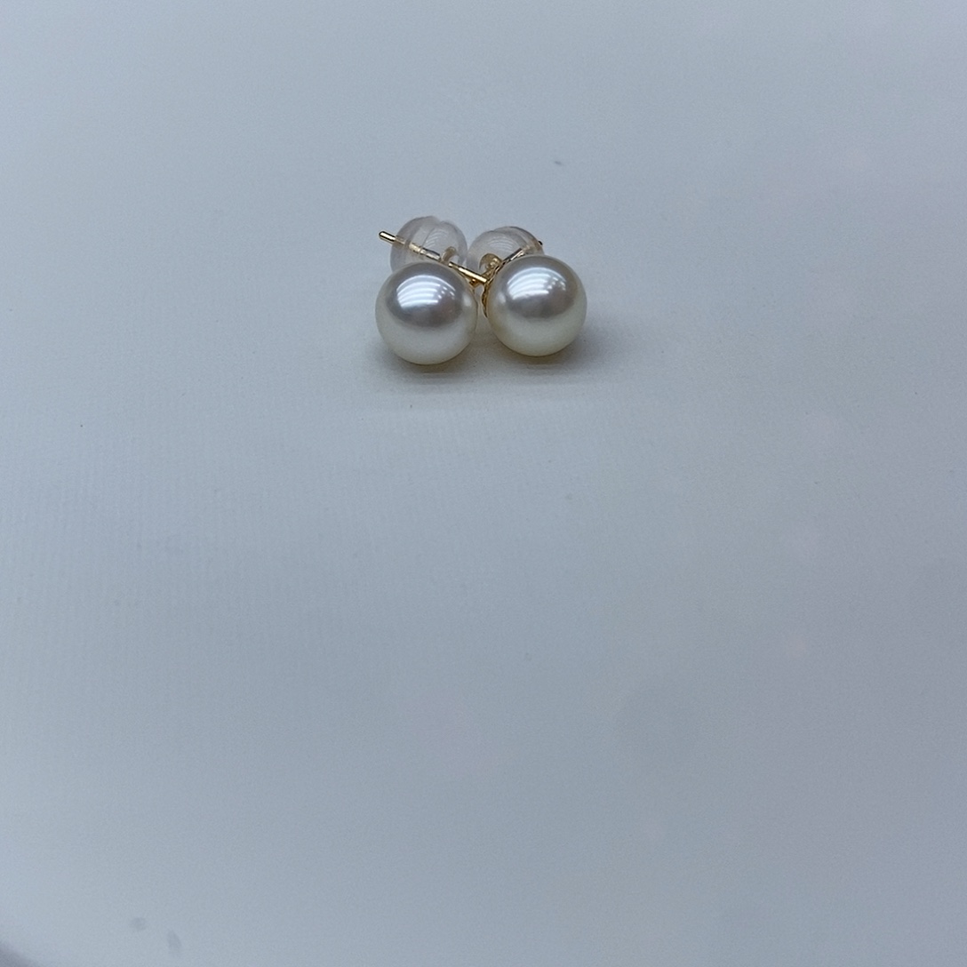 海水珍珠耳饰18K金镶嵌