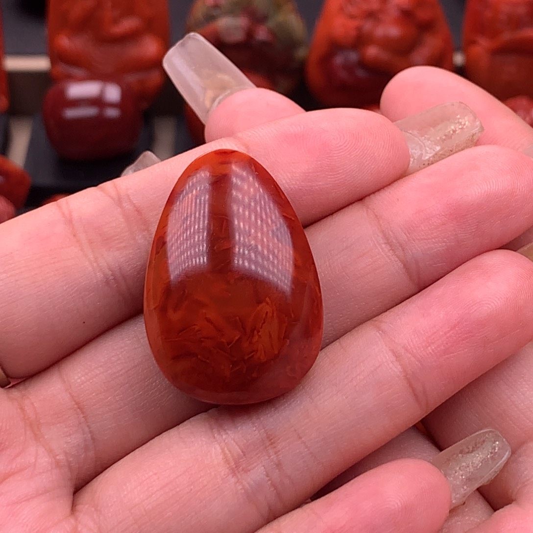 南红玛瑙南红川料高品原矿平安无事牌22.6mm未镶嵌