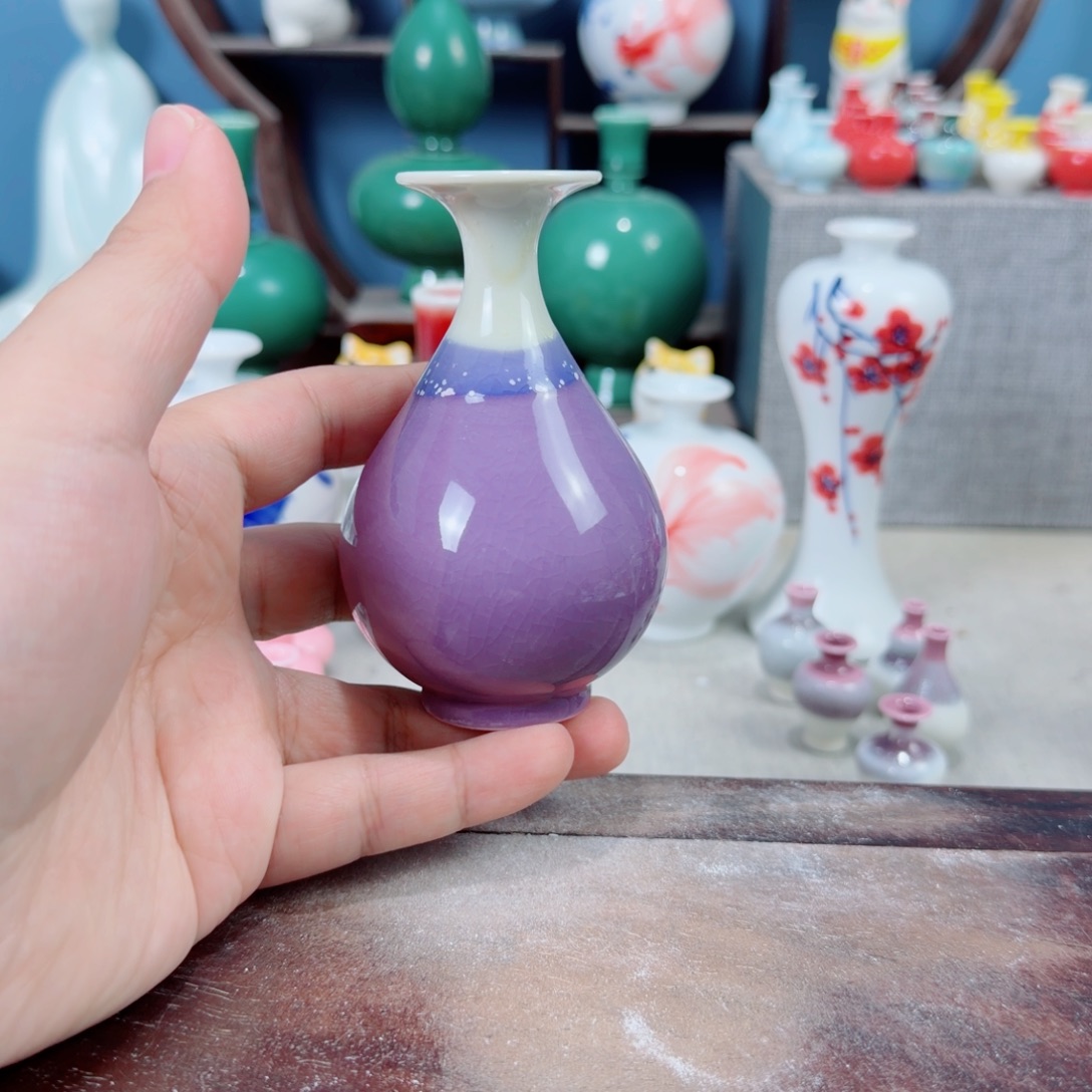 陶瓷手工小花器摆件