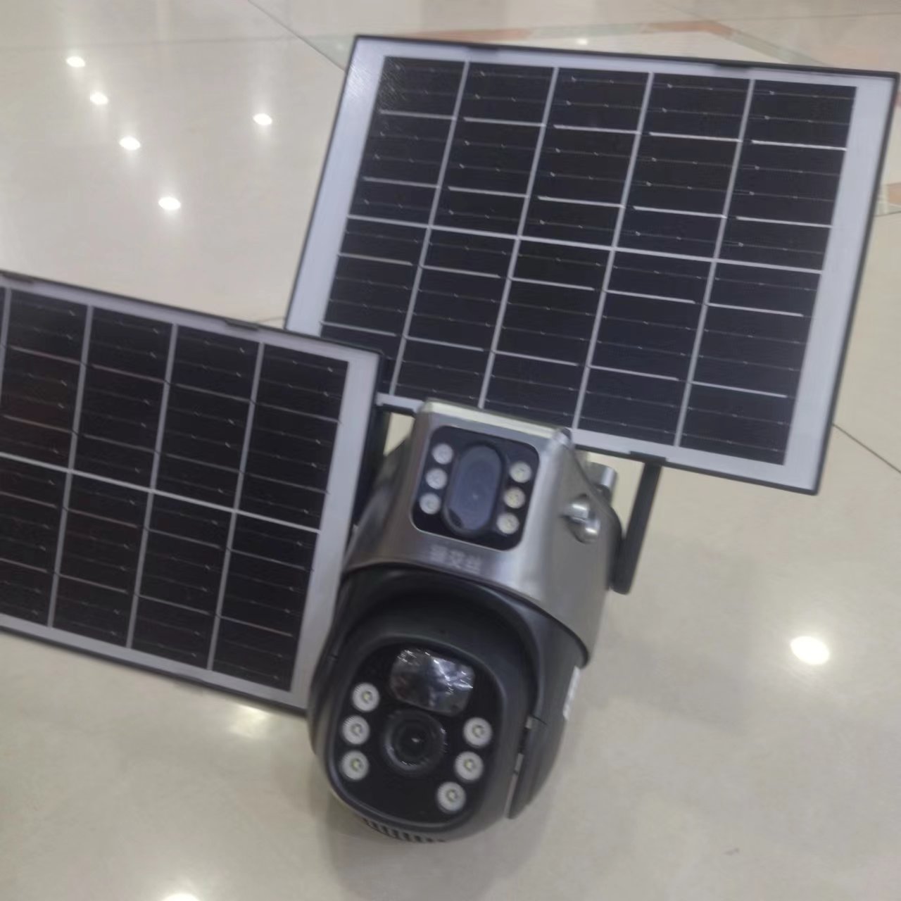 توك تور كەتمەيدۇ太阳能双目摄像机双镜头摄像头电子高清