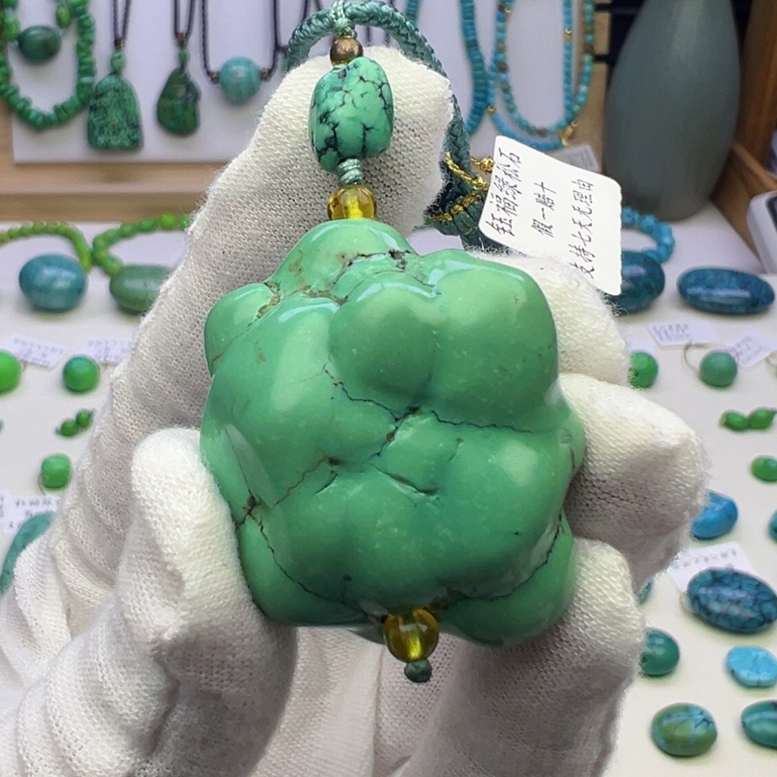 绿松石、油绿锁骨链L