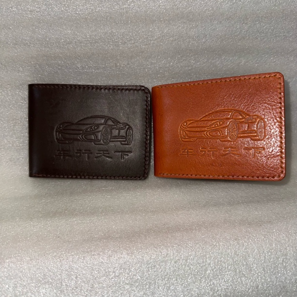 纯皮手工缝制手工磨边厚料牛皮卡包4折款式非常结实耐用