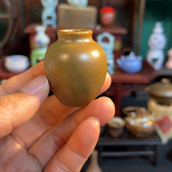 摆件微陶老王迷你花瓶