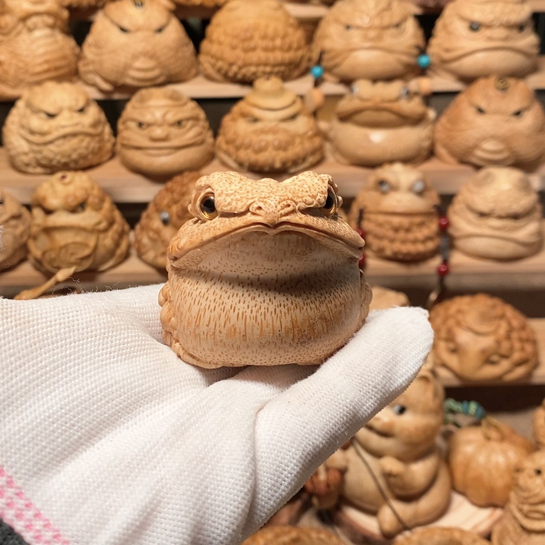 竹竹根雕金蟾竹根雕