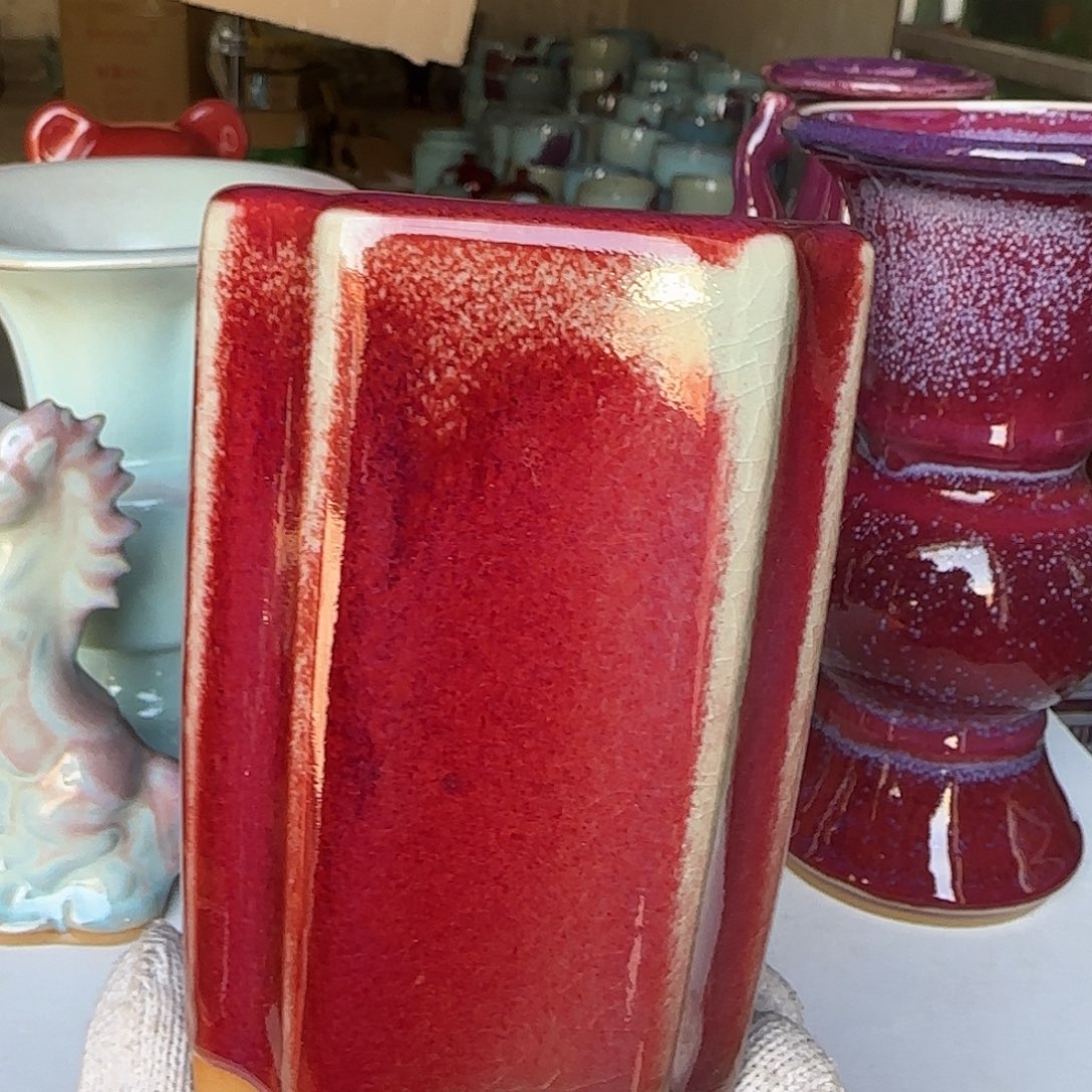 陶摆件郑家钧窑摆件微瑕