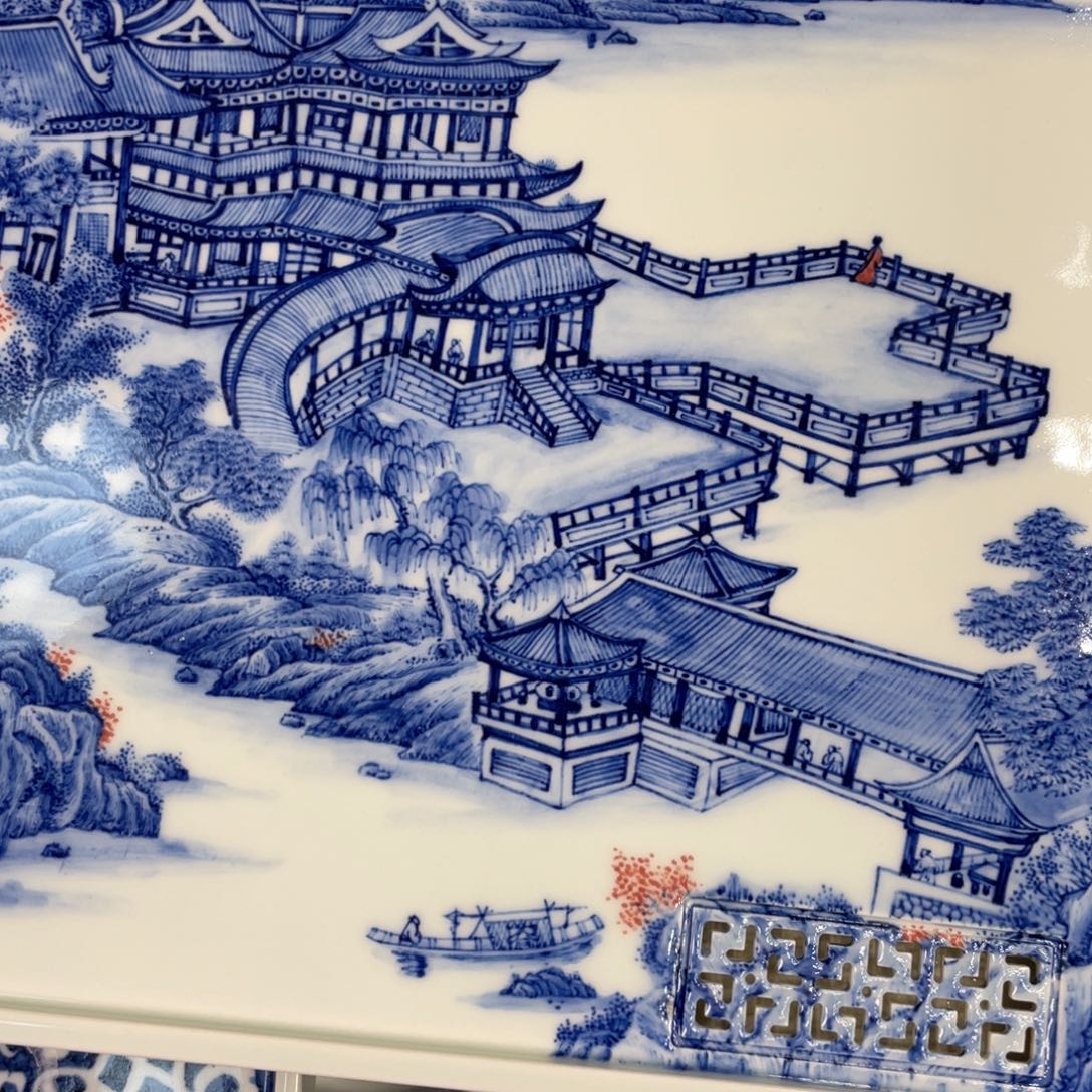 清***雅景德镇陶瓷手工手绘