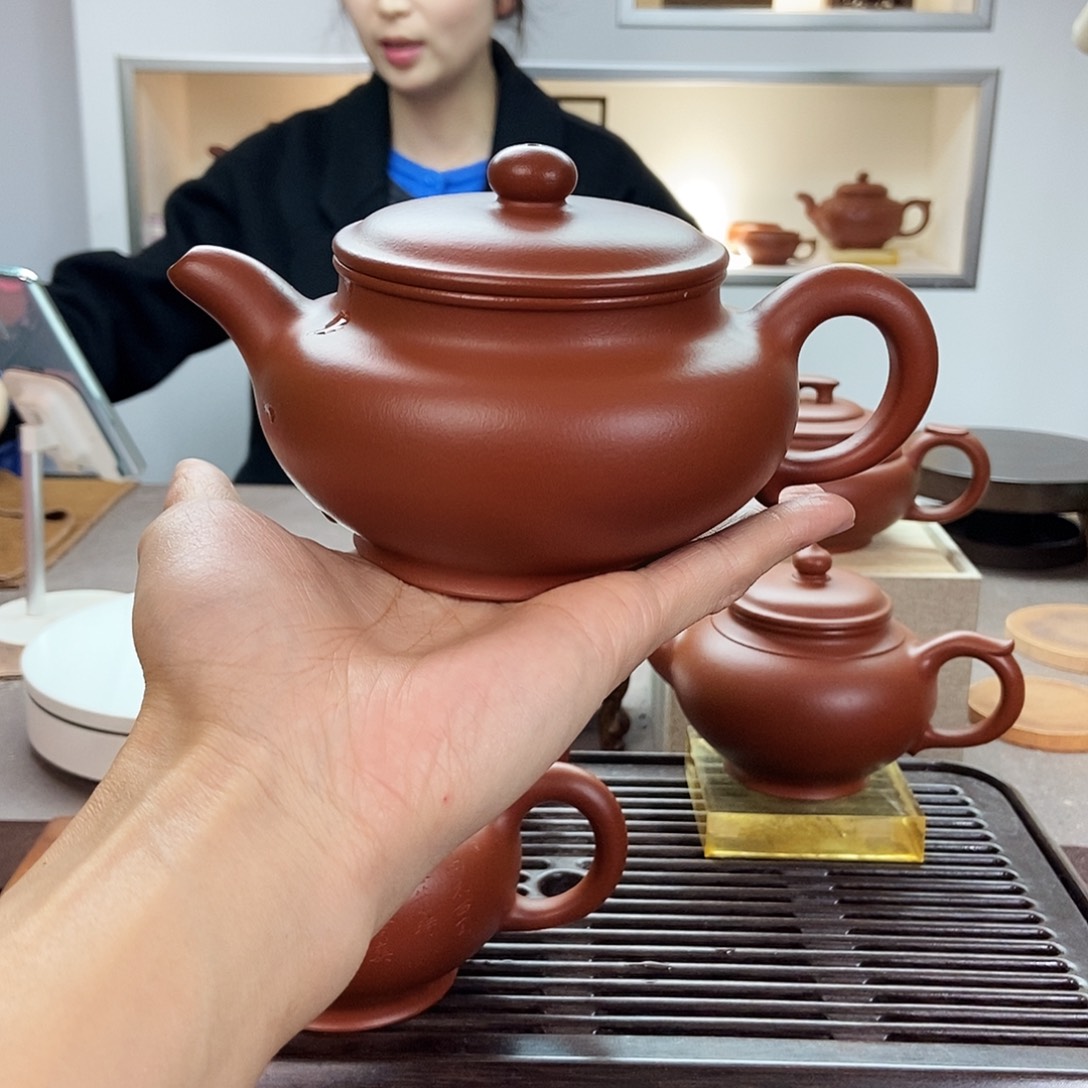 林***帅茶壶紫砂朱泥大仿古