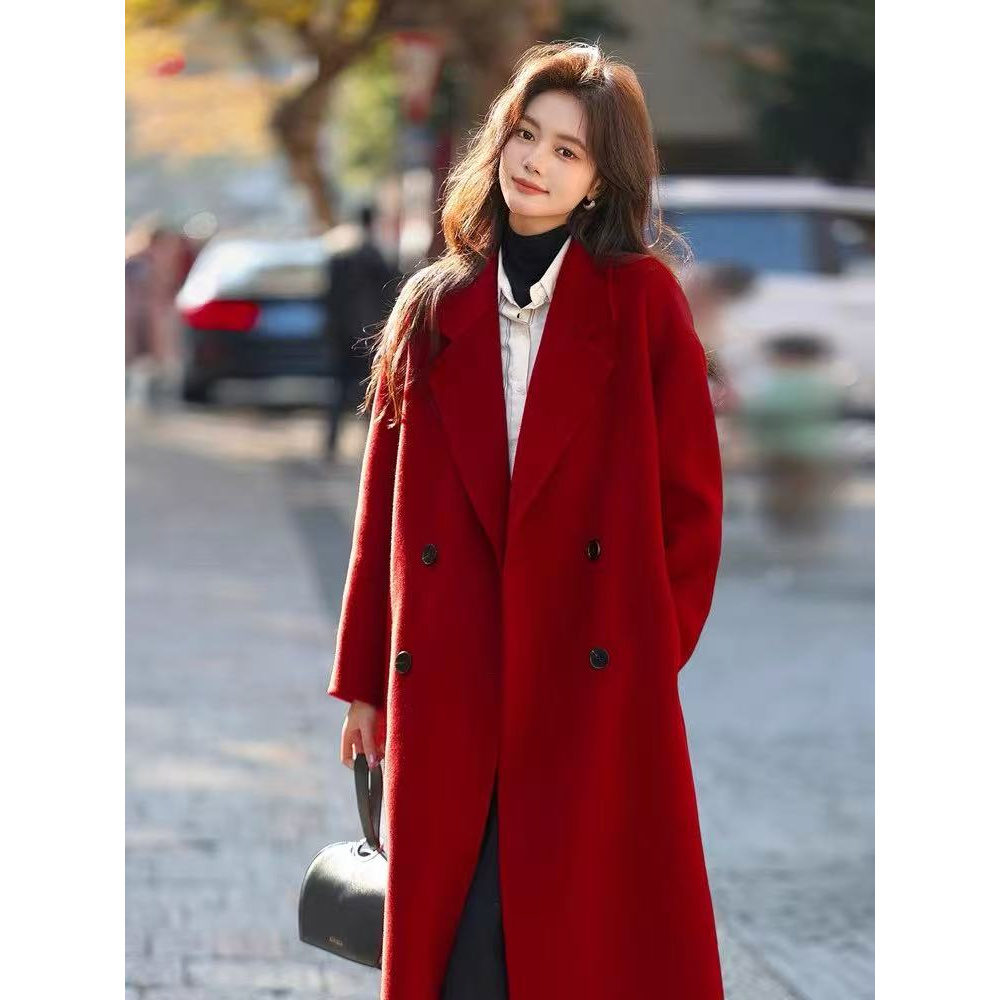 8871 外套女春秋装双面羊毛大衣韩版气质时尚