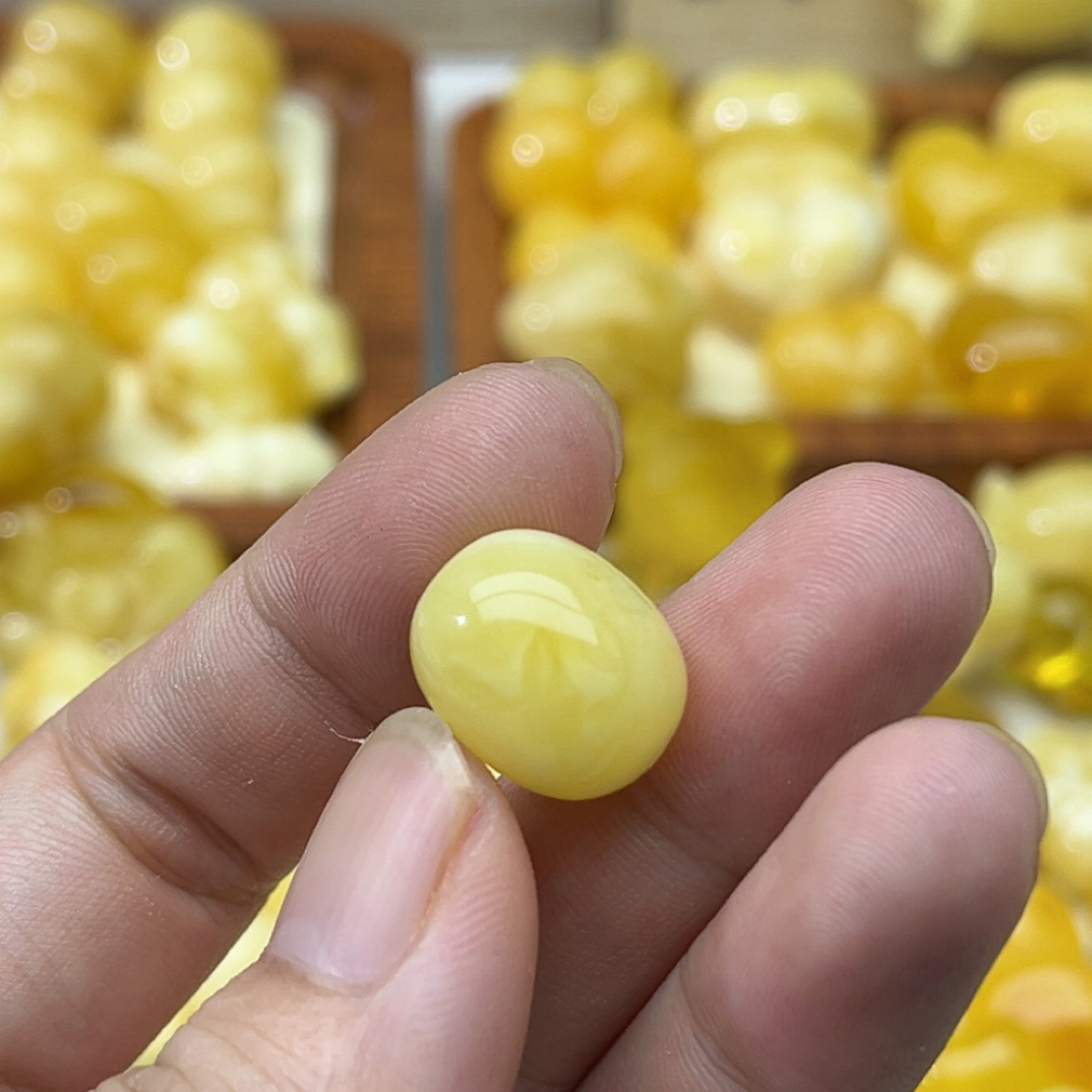 天然蜜蜡枣珠配件，全品无暇，卡12.8✖️15.7✖️12.9