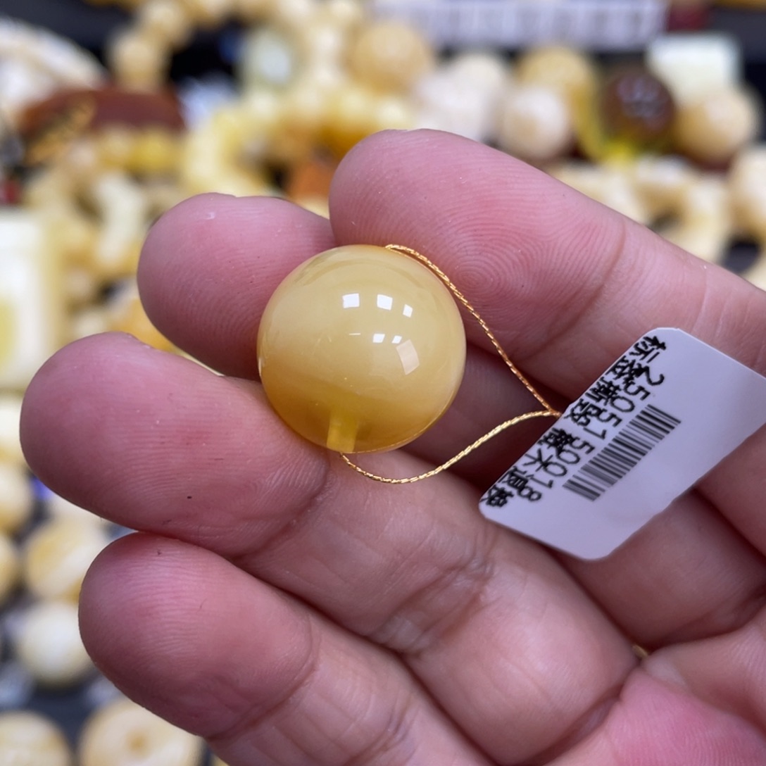 未镶嵌琥珀珠宝奇石16.2mm福利款皮色