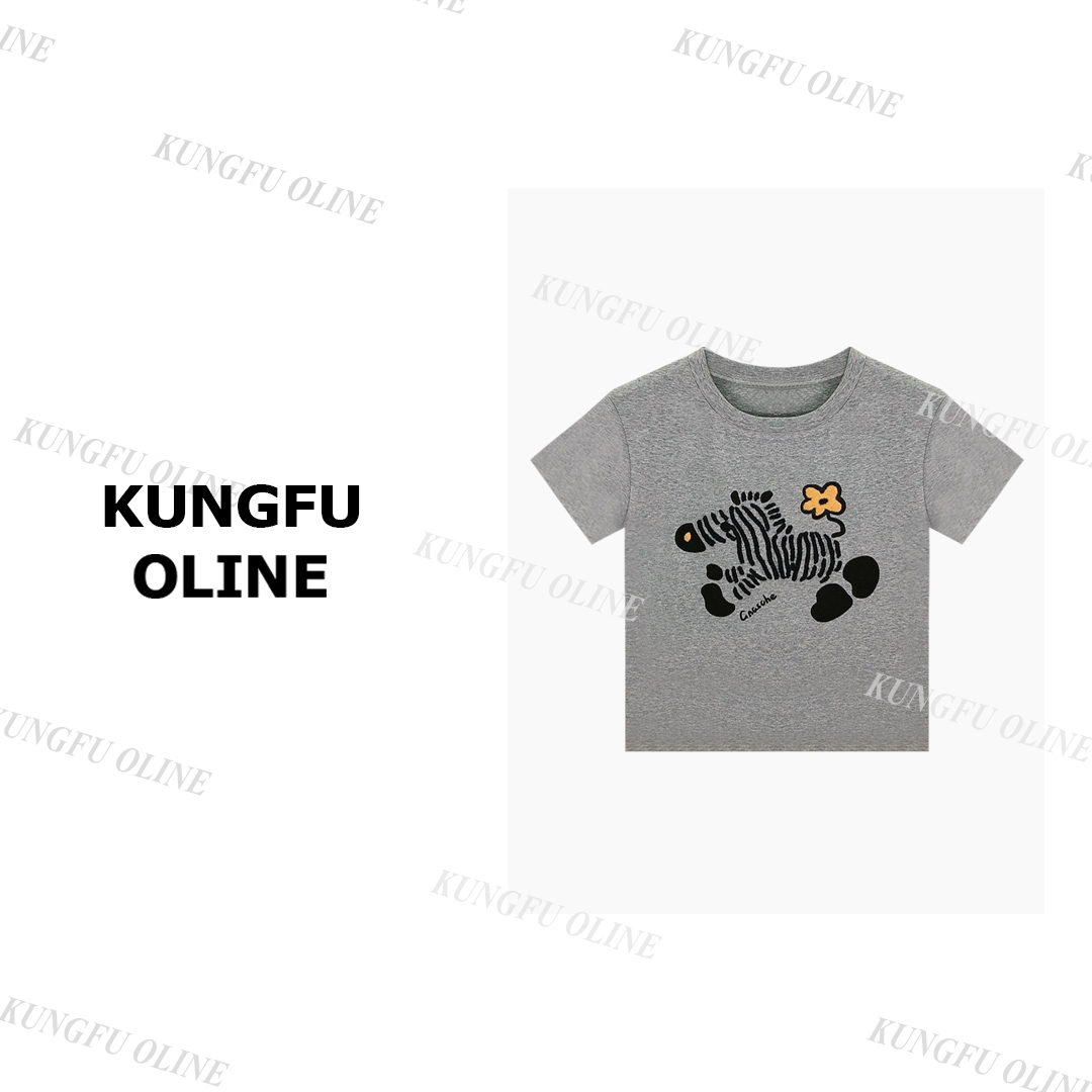 【斑马】T0611流行款卡通印花圆领短袖T恤潮流休闲上衣