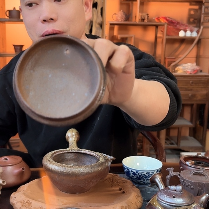 手工手捏茶具套装