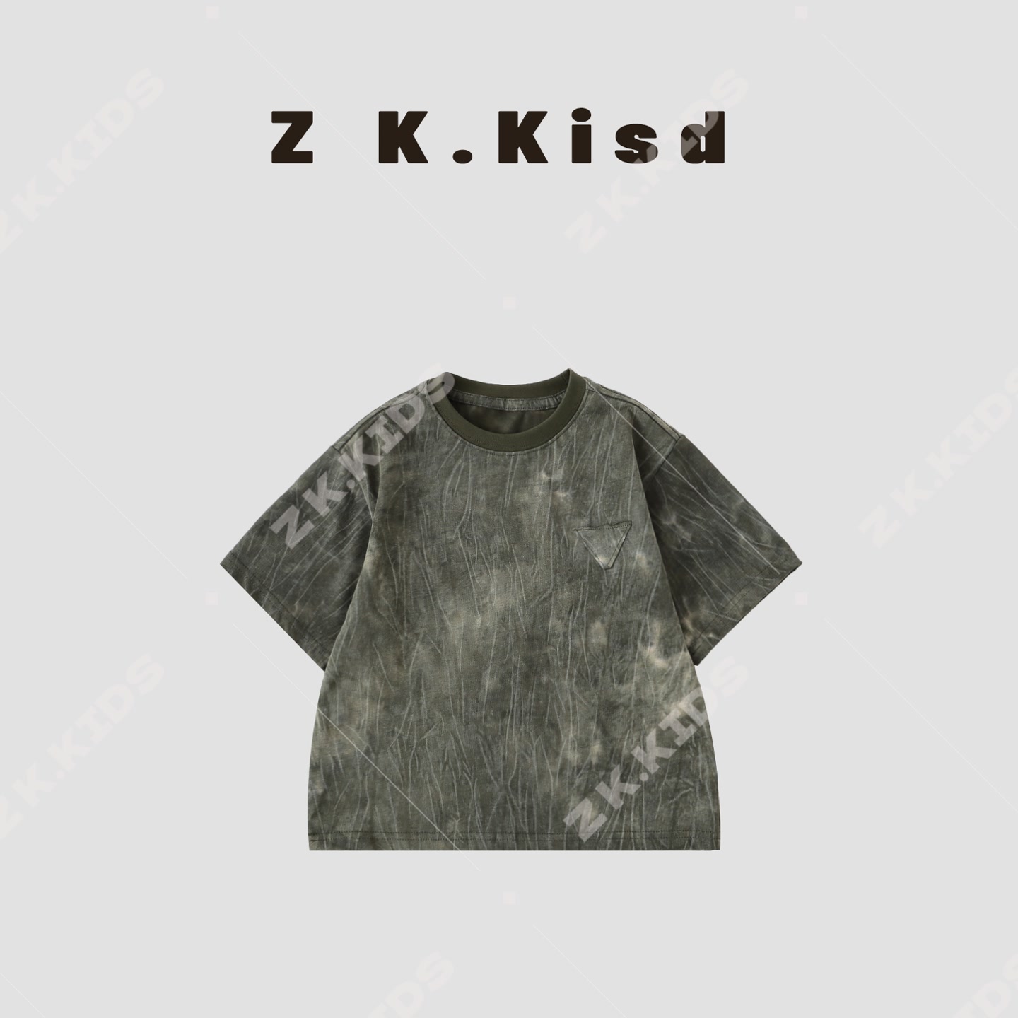 【Z＆K】中大童韩版圆领百搭短袖T恤ZK-121767