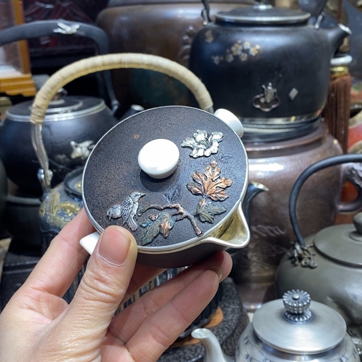 蜜安罐瓷香炉锡茶则