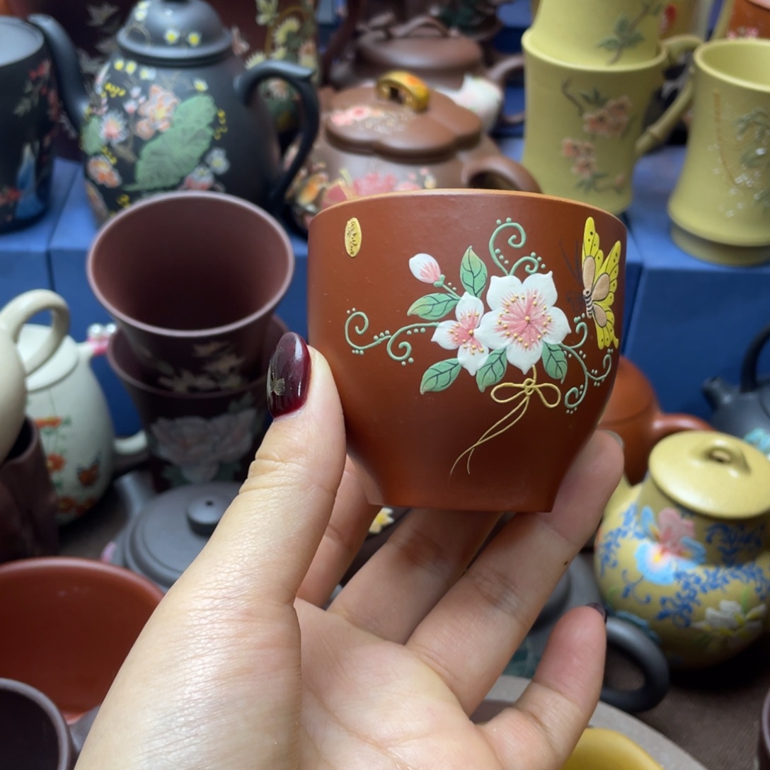 茶杯红泥紫砂主人杯100cc
